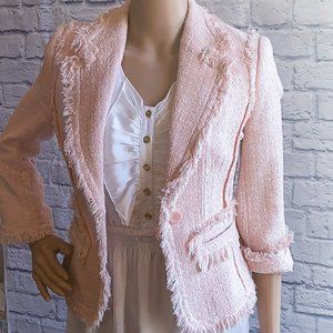 Women's Lightweight Blazer with Fringe Detail
